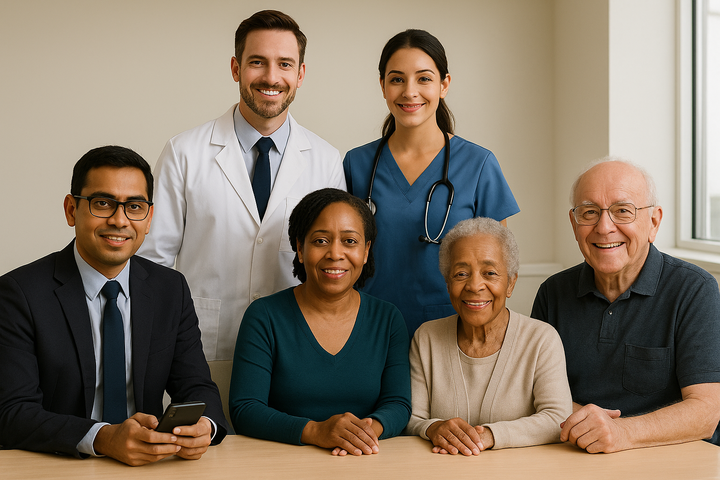 Happy patient using CareCapture